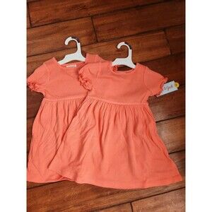 2 Pack Cat & Jack 2t Dress, Color: Hawaiian Coral. Twins